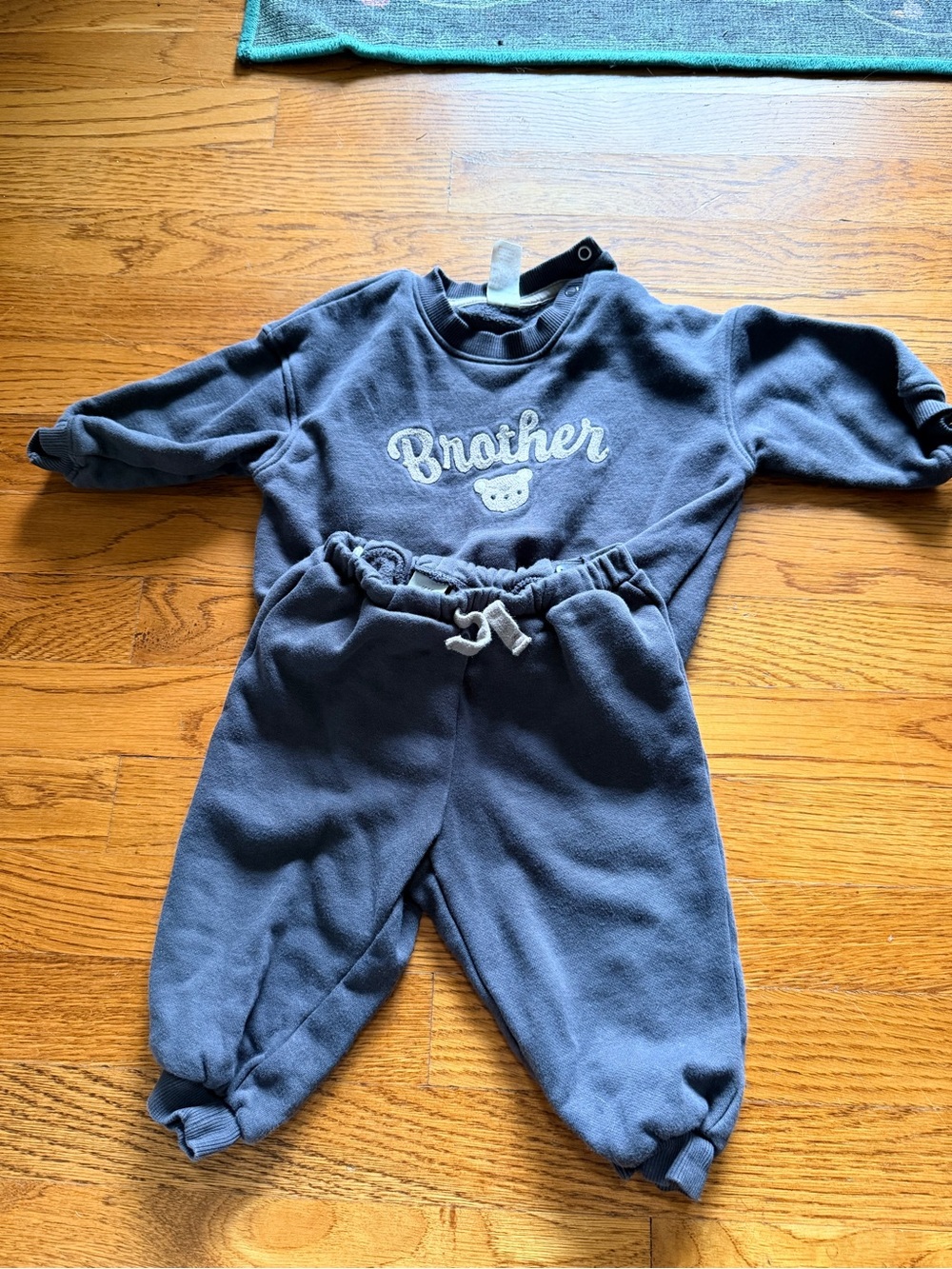 H&M Navy Blue 'Brother' Sweatshirt and Jogger Set